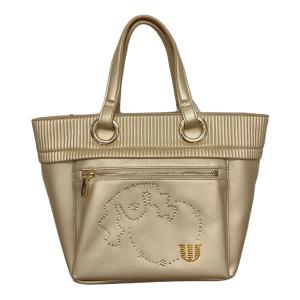 M U SPORTS (エムユースポーツ) デュアルレザービジューロイヤルハンドバック 703U2056 ベージュ
