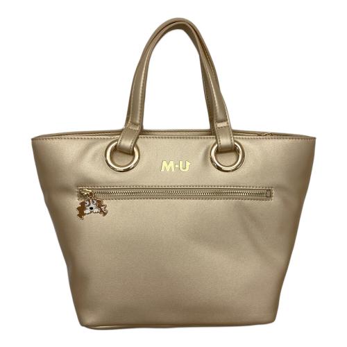M U SPORTS (エムユースポーツ) デュアルレザービジューロイヤルハンドバック 703U2056 ベージュ