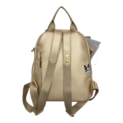 M U SPORTS (エムユースポーツ) デュアルレザービジューロイヤルバックパック 703U2058 ベージュ