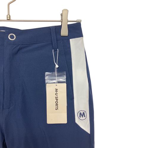 M U SPORTS (エムユースポーツ) ハイテンションバイカラースリムフィットパンツ 801J1552 レディース SIZE 42 ネイビー
