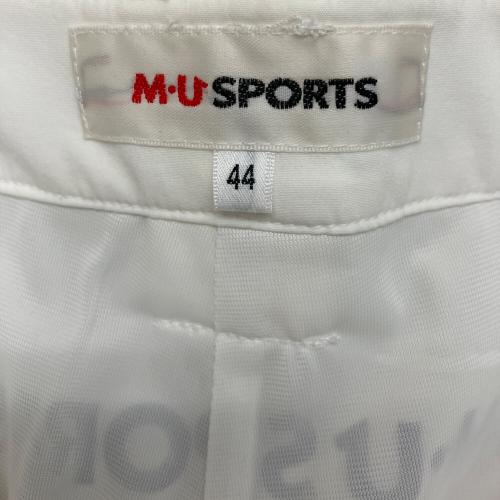 M U SPORTS (エムユースポーツ) ヨークロゴ入りスリムフィットパンツ 801J1556W レディース SIZE 44 ホワイト