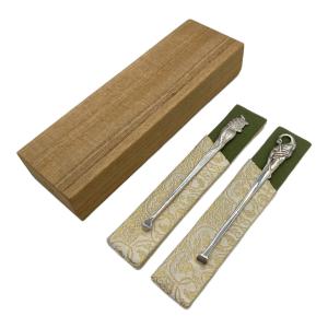 耳かき シルバ-950 鶴亀2本入り鶴5.4ｇ 亀8.6ｇ