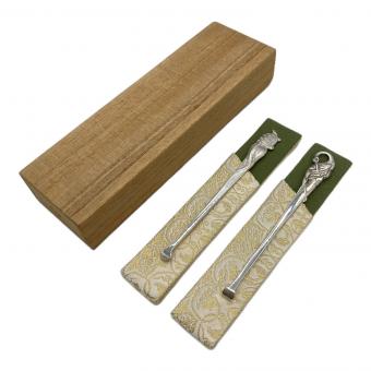 耳かき シルバ-950 鶴亀2本入り鶴5.4ｇ 亀8.6ｇ