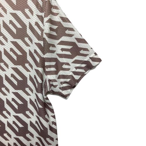 1piu1uguale3 (ウノピュウノウグァーレトレ) ポロシャツ grt119 メンズ SIZE L ホワイト×ブラウン