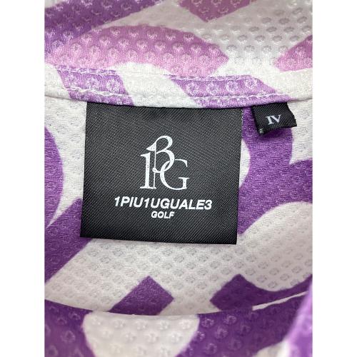 1piu1uguale3 (ウノピュウノウグァーレトレ) 半袖カットソー grt120 メンズ SIZE L ホワイト×パープル