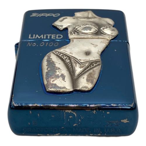 ZIPPO (ジッポ) オイルライター 1999年製 ランジェリーブルー シリアルナンバー0100