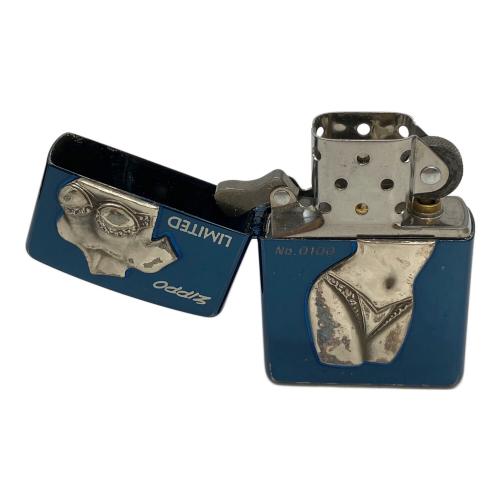 ZIPPO (ジッポ) オイルライター 1999年製 ランジェリーブルー シリアルナンバー0100