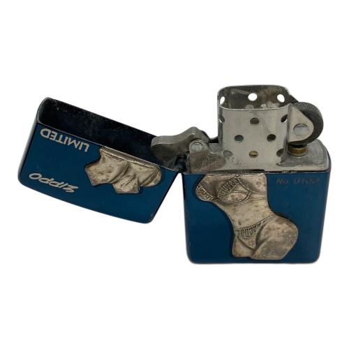 ZIPPO (ジッポ) オイルライター 1999年製 ランジェリーブルー シリアルナンバー0100.