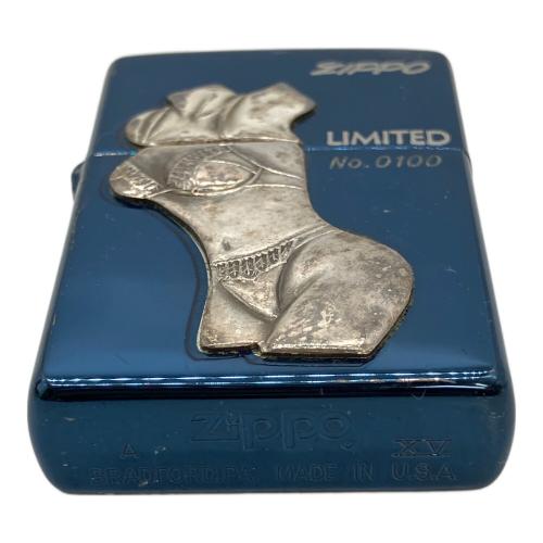 ZIPPO (ジッポ) オイルライター 1999年製 ランジェリーブルー シリアルナンバー0100.