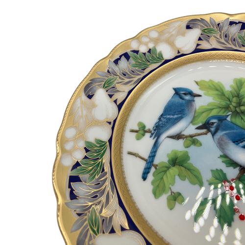 Noritake (ノリタケ) クリスマスプレート Blue Jay