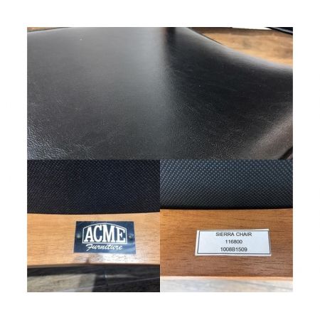 ACME Furniture (アクメファニチャー) ダイニングチェアー ブラック×ブラウン ビニールレザー/ラバーウッド (+Tax) SIERRA CHAIR