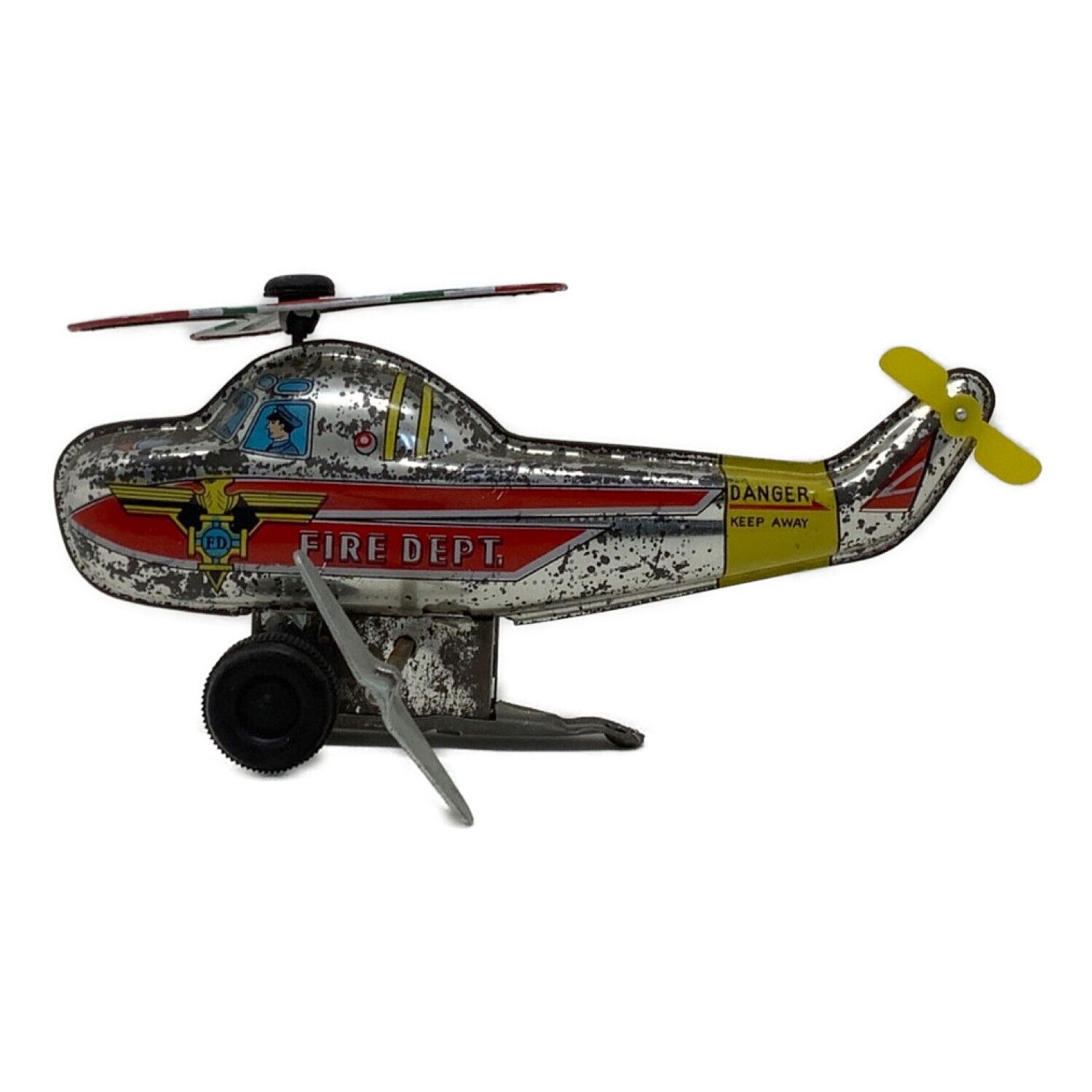 レトロホビー 現状販売 ゼンマイブリキ EMERGENCY HELICOPTER