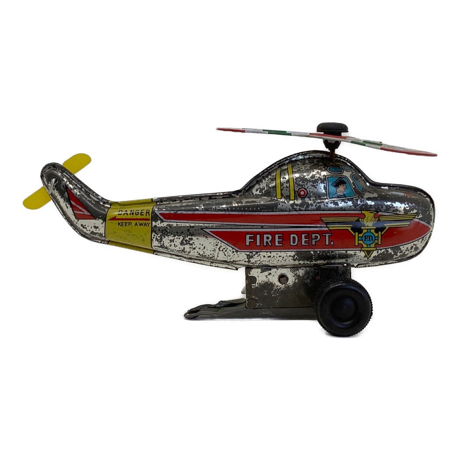 レトロホビー 現状販売 ゼンマイブリキ EMERGENCY HELICOPTER