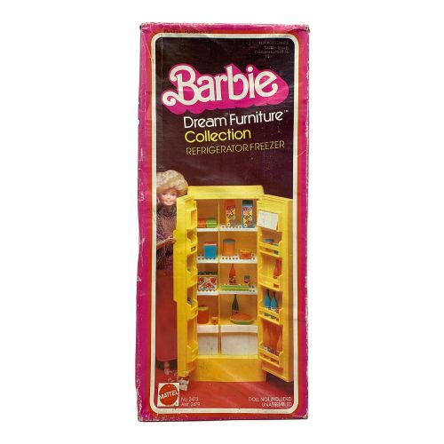 Mattel (マテル) Barbie（バービー）冷蔵庫冷凍庫 イエロー