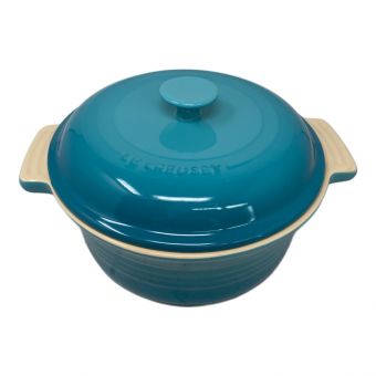 LE CREUSET (ルクルーゼ) 蓋付き鍋 ブルー 22ＣＭ