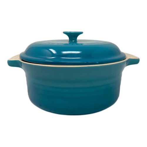 LE CREUSET (ルクルーゼ) 蓋付き鍋 ブルー 22ＣＭ