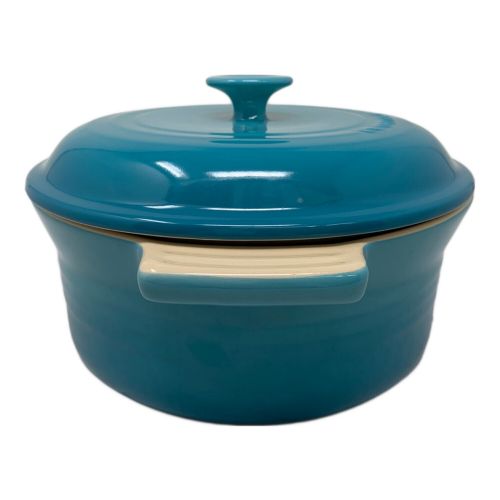 LE CREUSET (ルクルーゼ) 蓋付き鍋 ブルー 22ＣＭ