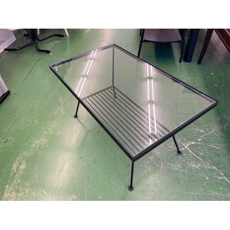 UNICO (ウニコ) ローテーブル ブラック  ガラス製 EDDY