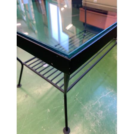 UNICO (ウニコ) ローテーブル ブラック  ガラス製 EDDY