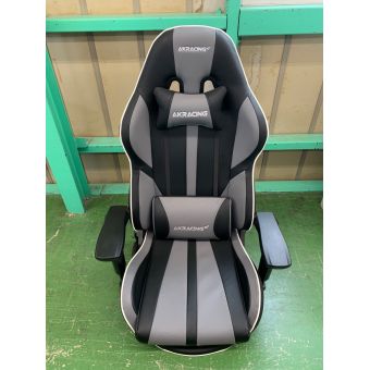 AK Racing (エーケーレーシング) ゲーミングチェア　ｹﾞｰﾐﾝｸﾞ座椅子 ブラック×ライトグレー AKR-GYOKUZA/V2-GREY