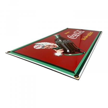 コカコーラ coca-cola 実使用 看板 約30cm 鉄製 Coca Cola (コカコーラ) 看板 It's the reasl thing｜トレファクONLINE