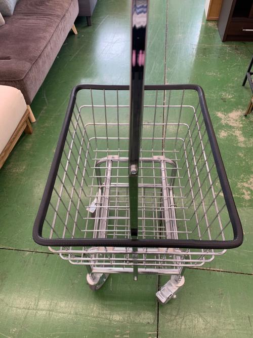 ランドリーカート シルバー×ブラック キャスター付