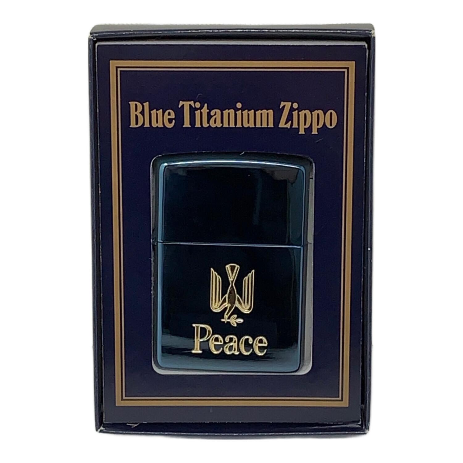 Peace ピース ブルーチタン Zippo