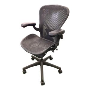 Herman Miller (ハーマンミラー) ワークチェアー ブラック クラシック グラファイトベース クッション劣化 32 AE123AWB