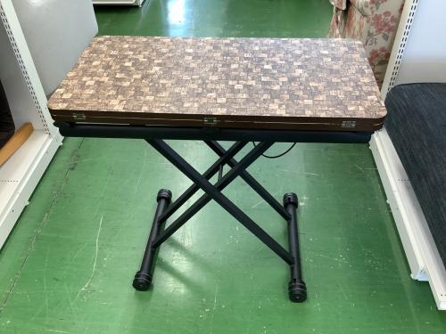 昇降式テーブル ブラウン