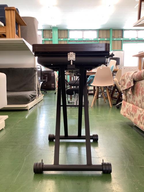 昇降式テーブル ブラウン