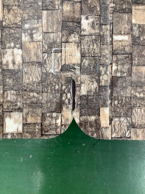 昇降式テーブル ブラウン