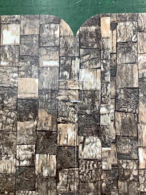 昇降式テーブル ブラウン