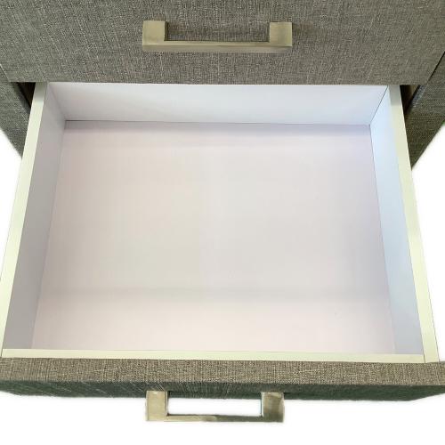 桜屋工業 (サクラヤコウギョウ) ナイトテーブル グレー 270 引き出し2段