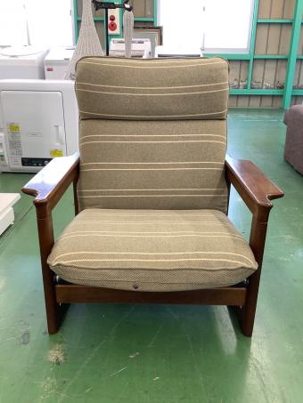 karimoku (カリモク) 1人掛けソファー グリーン×ブラウン