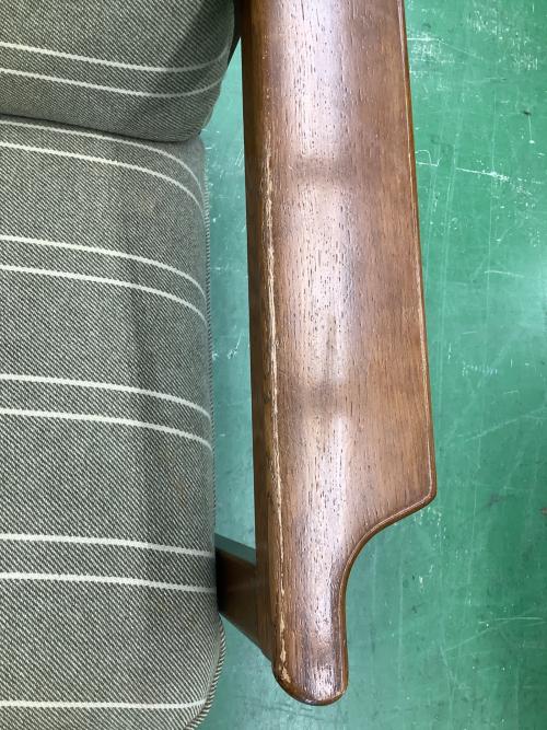 karimoku (カリモク) 1人掛けソファー グリーン×ブラウン