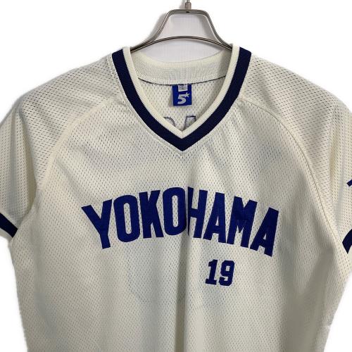 横浜DeNAベイスターズ (ヨコハマディーエヌエーベイスターズ) ユニフォーム メンズ SIZE L ホワイト×ブルー 球団創設5周年 山崎康晃