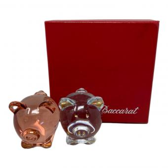 Baccarat (バカラ) クリスタルオブジェ ブタ 2個セット 箱付き