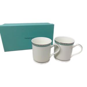 TIFFANY & Co. (ティファニー) マグカップ プラチナブルーバンド マグ
