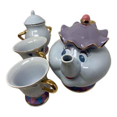 DISNEY (ディズニー) ティーポット ポット夫人のティーポットとチップのティーカップセット 美女と野獣