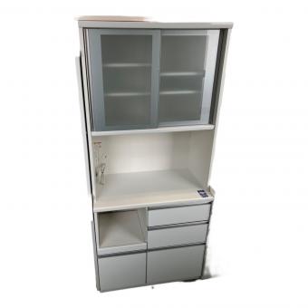松田家具 (マツダカグ) レンジボード 幅:約90㎝ ホワイト フィーネ
