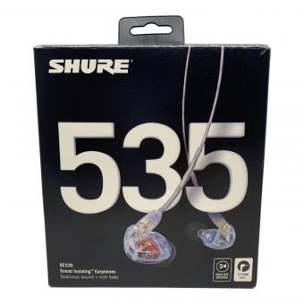 SHURE (シュア) 有線イヤホン SE535-CL-A ※LRイヤホン本体ヒビ有 ※ケーブル緑化有