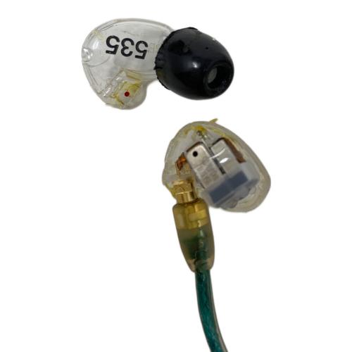 SHURE (シュア) 有線イヤホン SE535-CL-A ※LRイヤホン本体ヒビ有 ※ケーブル緑化有