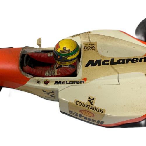 ミニチャンプス アイルトンセナ レーシングカーコレクション マクラーレン MP 4/8 1/18 モデルカー 汚れ大 サイドミラー欠けあり