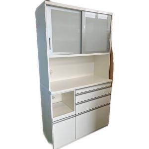 松田家具 (マツダカグ) レンジボード Nクラッチ 35 ホワイト×シルバー