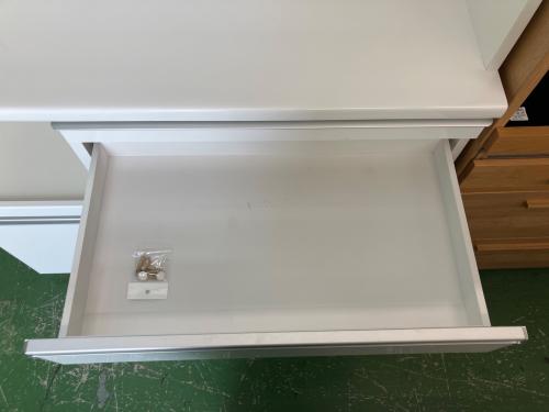 松田家具 (マツダカグ) レンジボード Nクラッチ 35 ホワイト×シルバー