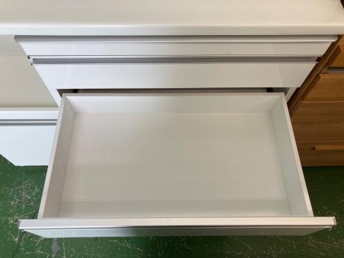 松田家具 (マツダカグ) レンジボード Nクラッチ 35 ホワイト×シルバー