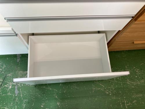 松田家具 (マツダカグ) レンジボード Nクラッチ 35 ホワイト×シルバー
