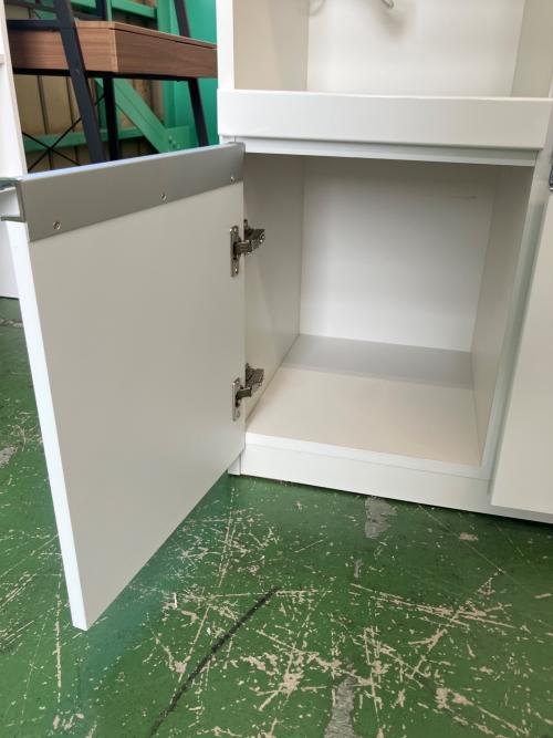 松田家具 (マツダカグ) レンジボード Nクラッチ 35 ホワイト×シルバー