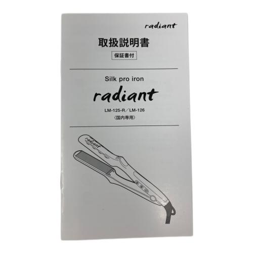 radiant (ラディアント) ヘアーアイロン LM-125-R