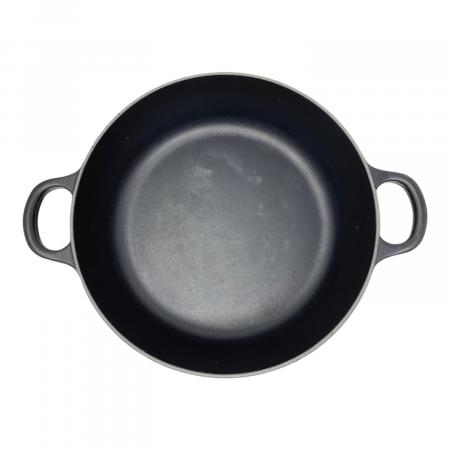 LE CREUSET (ルクルーゼ) 両手鍋 24cm ブラック｜トレファクONLINE